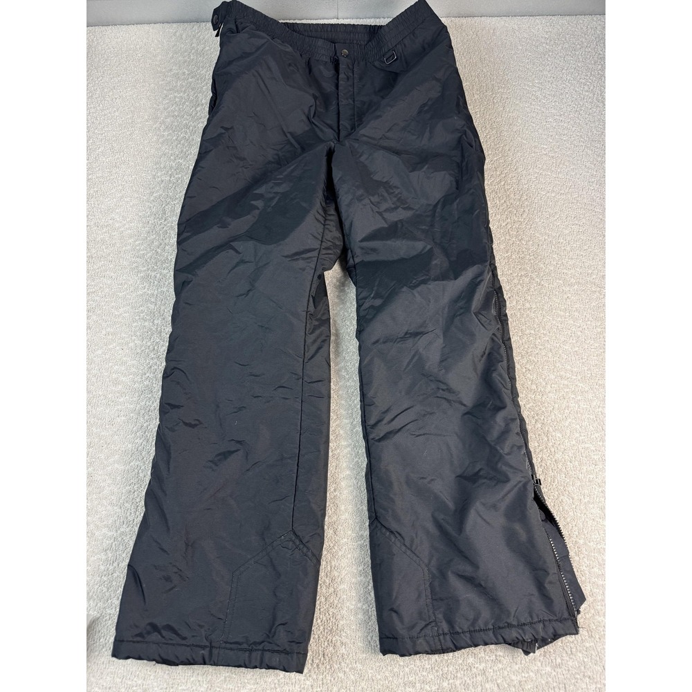 Obermeyer Tundra Snow Pants Mens XL Black Insulated Ski Adjustable Waist Zip